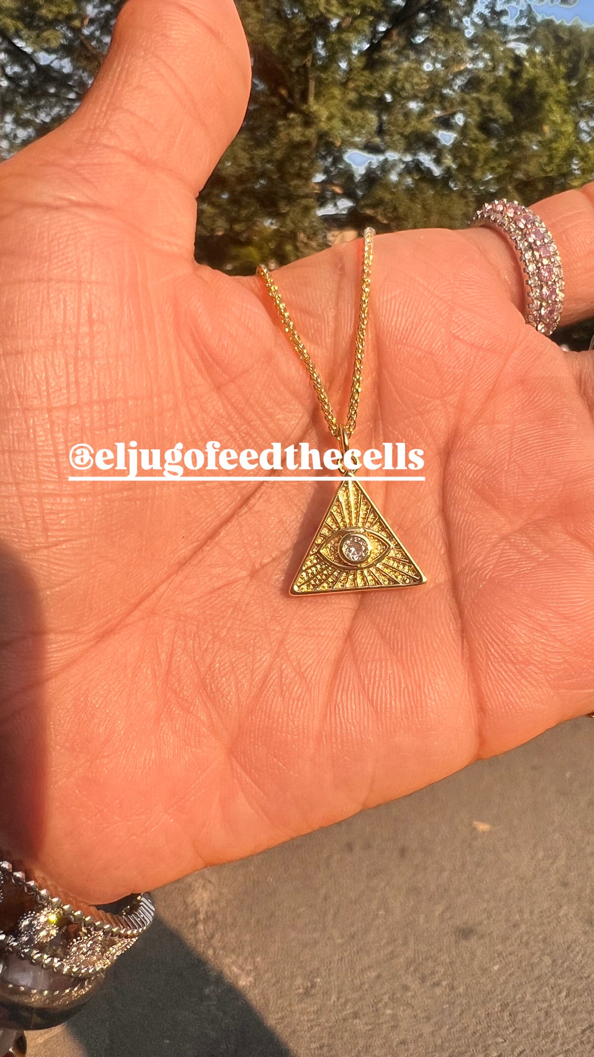 Pyramid Protection Necklace