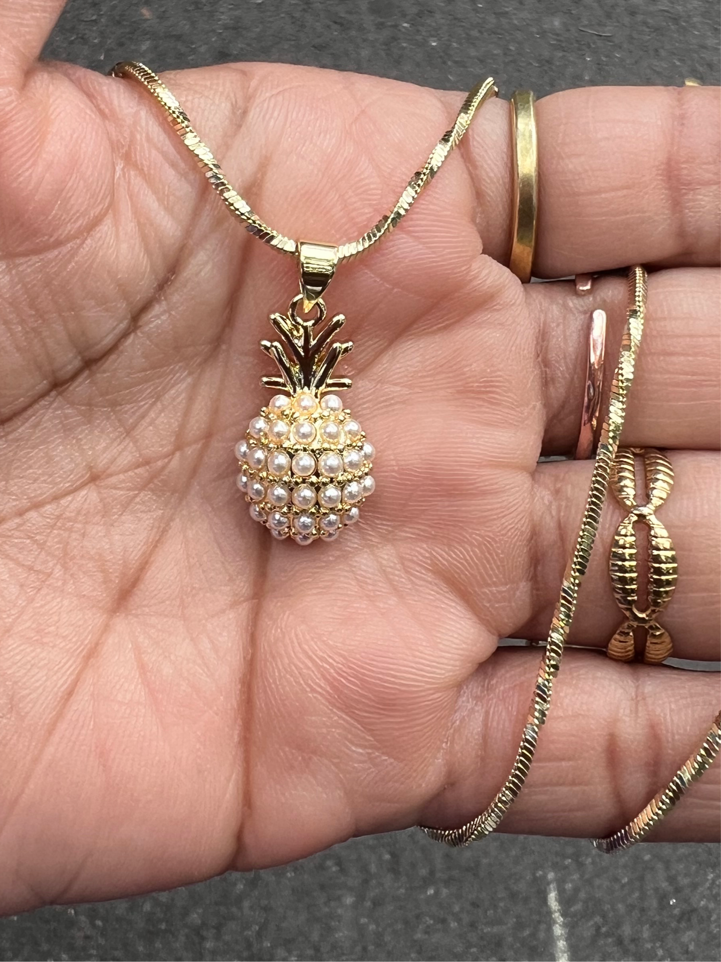 Pearl Pineapple Necklace